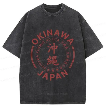 Tokyo-Tiger Retro Japan Okinawa Washed T-Shirt