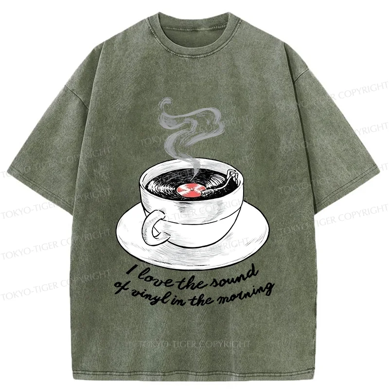 Tokyo-Tiger Coffee Records Washed T-Shirt