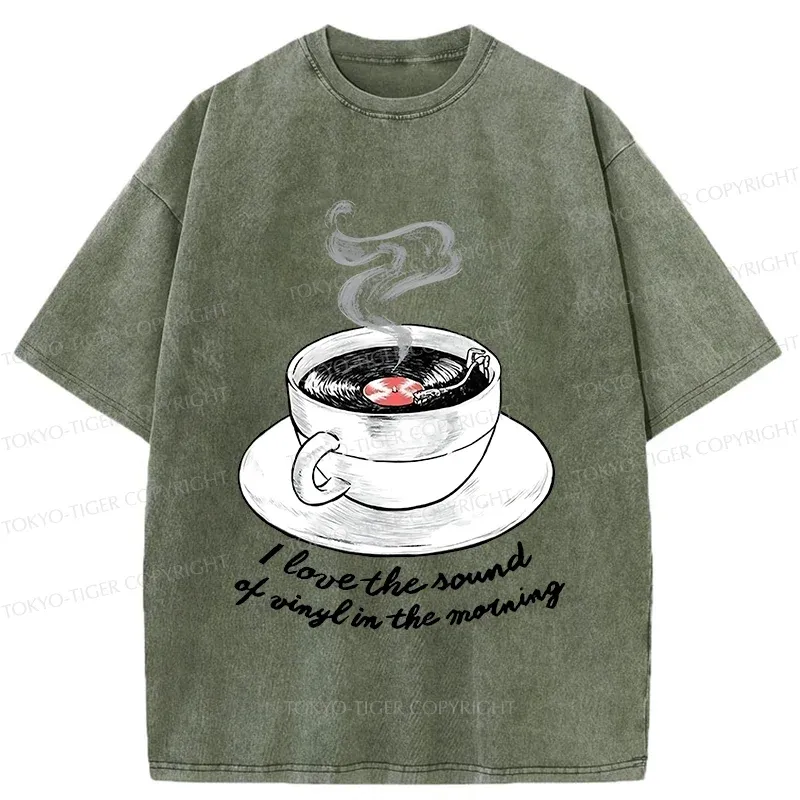 Tokyo-Tiger Coffee Records Washed T-Shirt