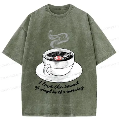 Tokyo-Tiger Coffee Records Washed T-Shirt