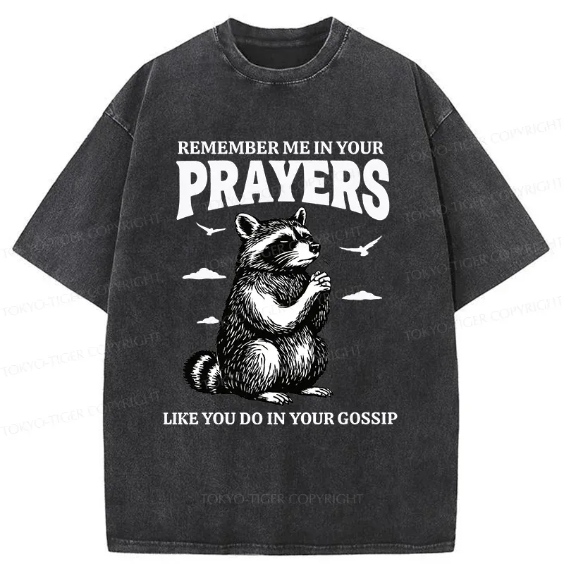 Tokyo-Tiger Raccoon Prayer Washed T-Shirt