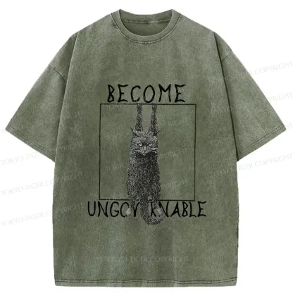 Tokyo-Tiger Uncontrolled Black Cat Washed T-Shirt