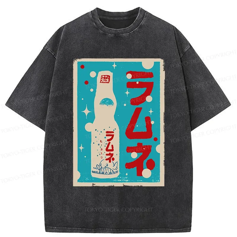 Tokyo-Tiger Retro Soda Washed T-Shirt