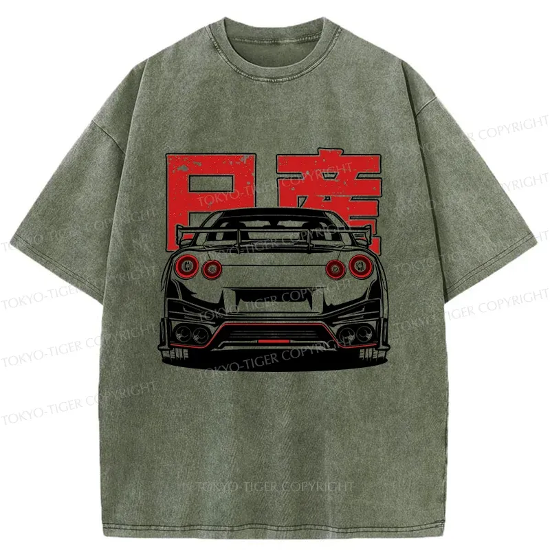 Tokyo-Tiger Japanese Classic Racing Washed T-Shirt