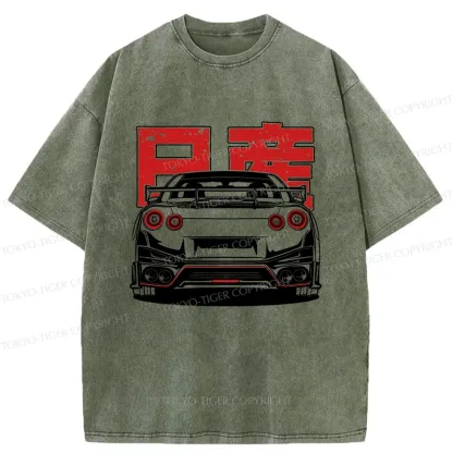 Tokyo-Tiger Japanese Classic Racing Washed T-Shirt