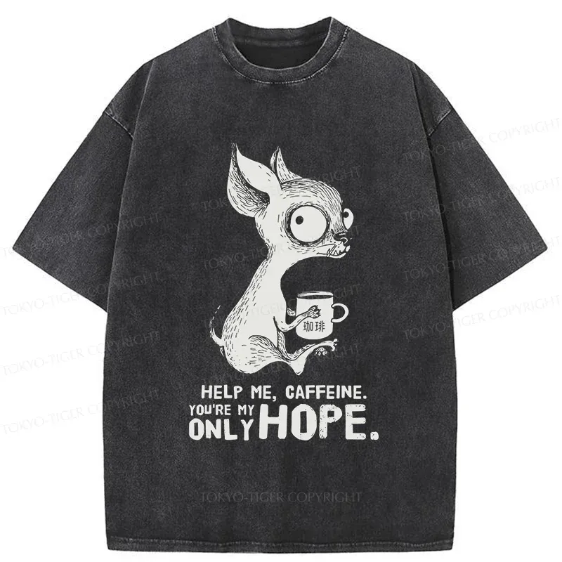 Tokyo-Tiger Caffeine In Need Washed T-Shirt Sale