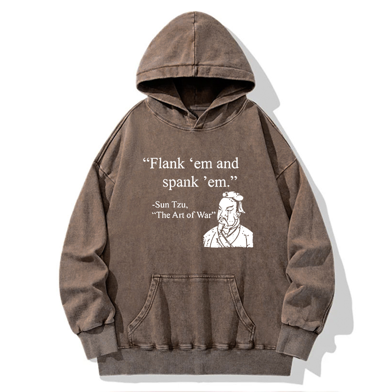 Tokyo-Tiger The Art Of War Funny Washed Hoodie