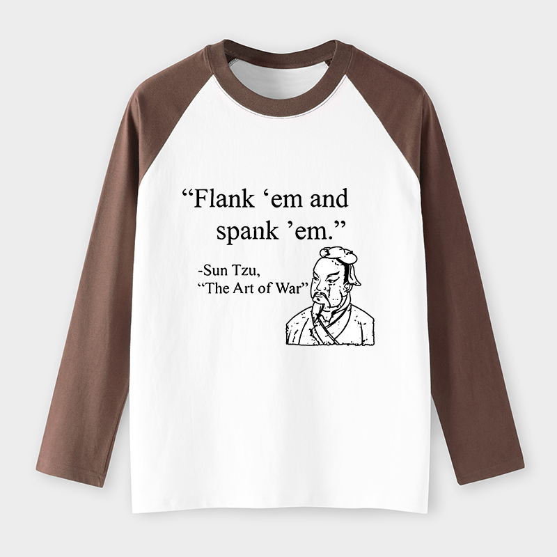 Tokyo-Tiger The Art Of War Funny Raglan Long Sleeve T-shirt