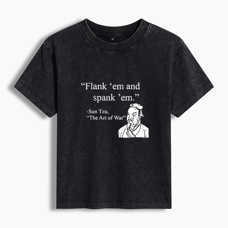 Tokyo-Tiger The Art Of War Funny Women's Washed T-shirt