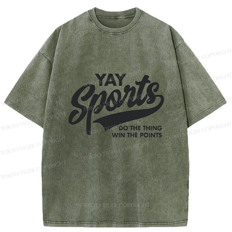 Tokyo-Tiger Sports Funny Washed T-Shirt