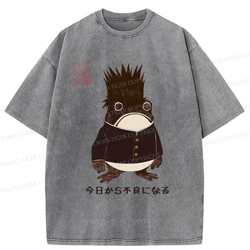 Tokyo-Tiger Going To Get Bad From Today Washed T-Shirt