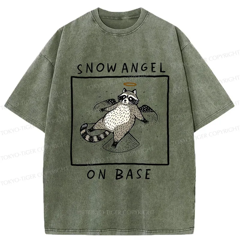 Tokyo-Tiger Raccoon Angel Washed T-Shirt