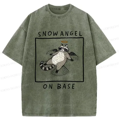 Tokyo-Tiger Raccoon Angel Washed T-Shirt