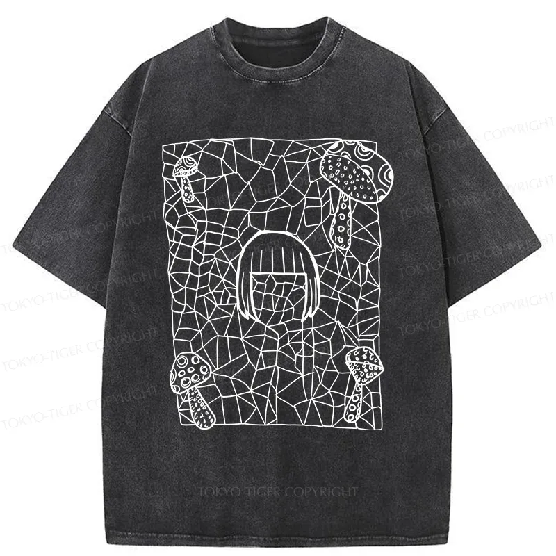 Tokyo-Tiger Mushrooms And Artist Washed T-Shirt