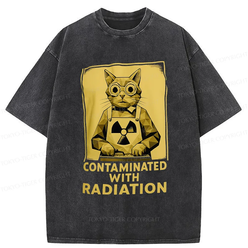 Tokyo-Tiger Mutant Cat Washed T-Shirt