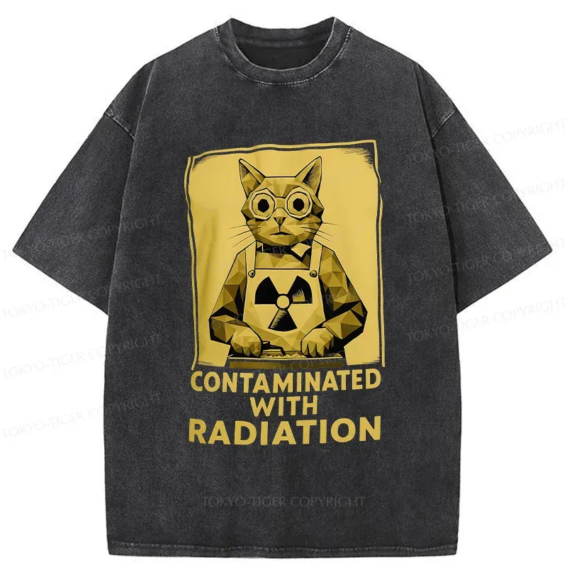Tokyo-Tiger Mutant Cat Washed T-Shirt
