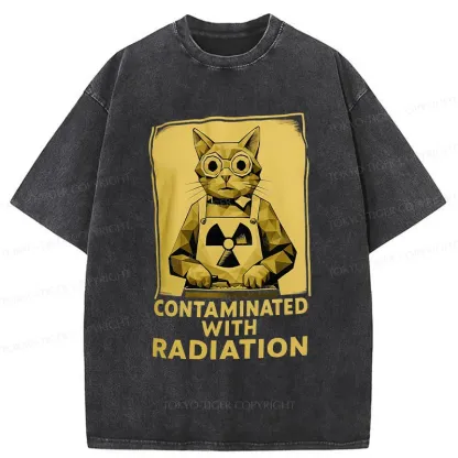 Tokyo-Tiger Mutant Cat Washed T-Shirt