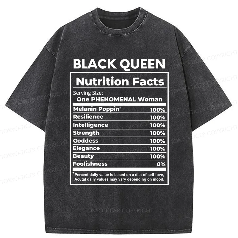 Tokyo-Tiger Queen Ingredients Washed T-Shirt