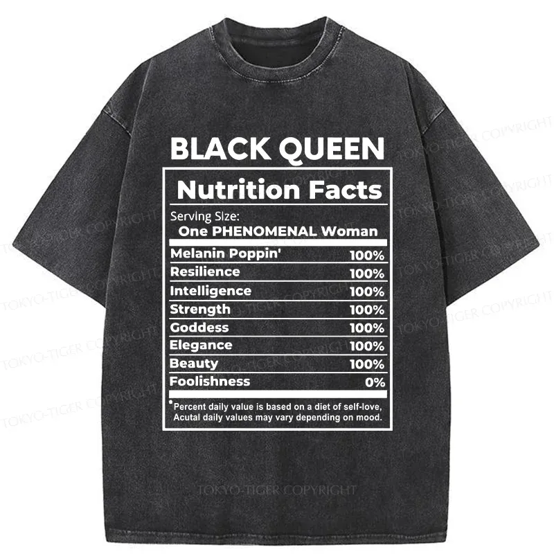 Tokyo-Tiger Queen Ingredients Washed T-Shirt Sale