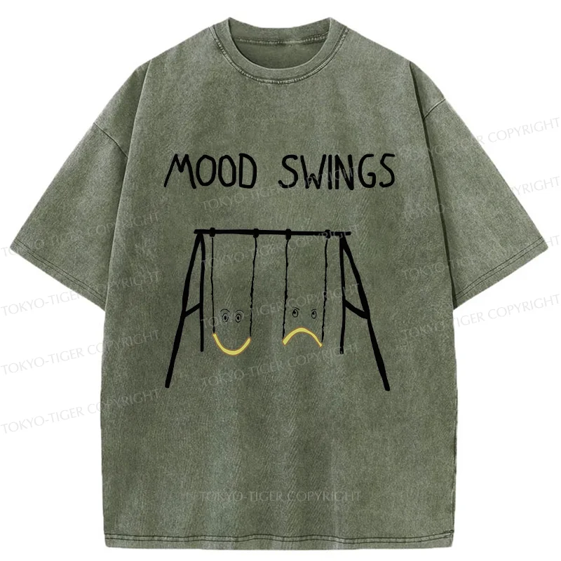Tokyo-Tiger Swing Changes Your Mood Washed T-Shirt