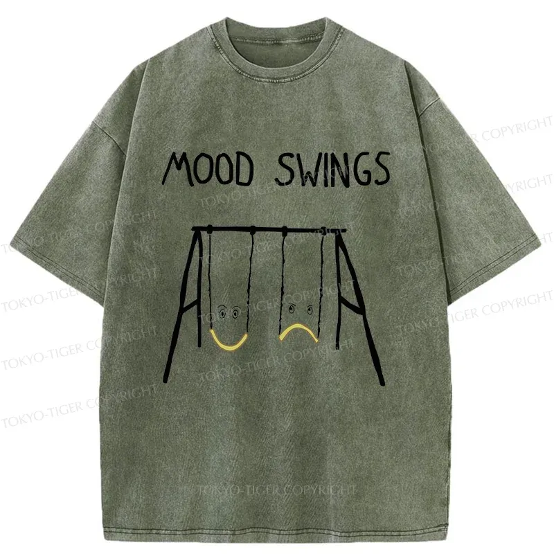 Tokyo-Tiger Swing Changes Your Mood Washed T-Shirt