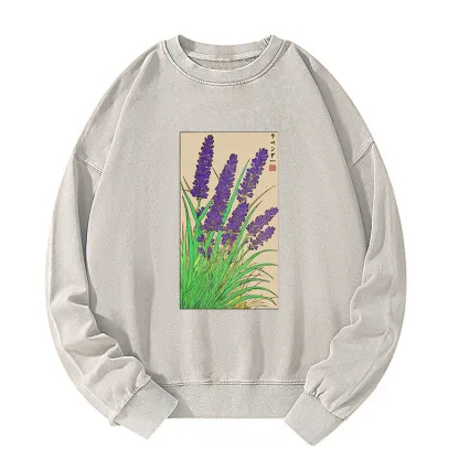 Tokyo-Tiger Japanese Lavender Washed Sweatshirt