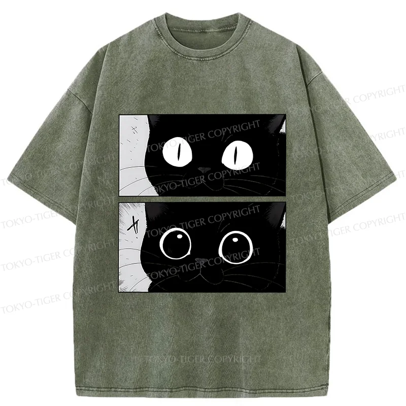 Tokyo-Tiger Become A Cute Cat Washed T-Shirt