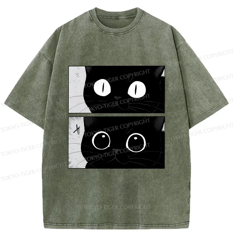 Tokyo-Tiger Become A Cute Cat Washed T-Shirt