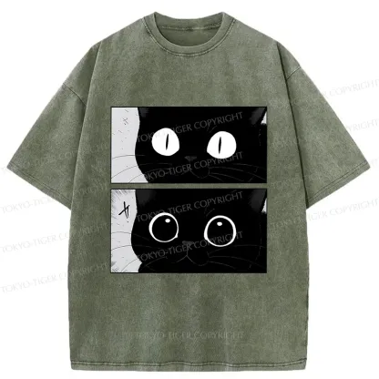 Tokyo-Tiger Become A Cute Cat Washed T-Shirt