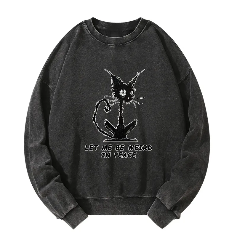 Tokyo-Tiger Cat Gradually Became Strange Washed Sweatshirt