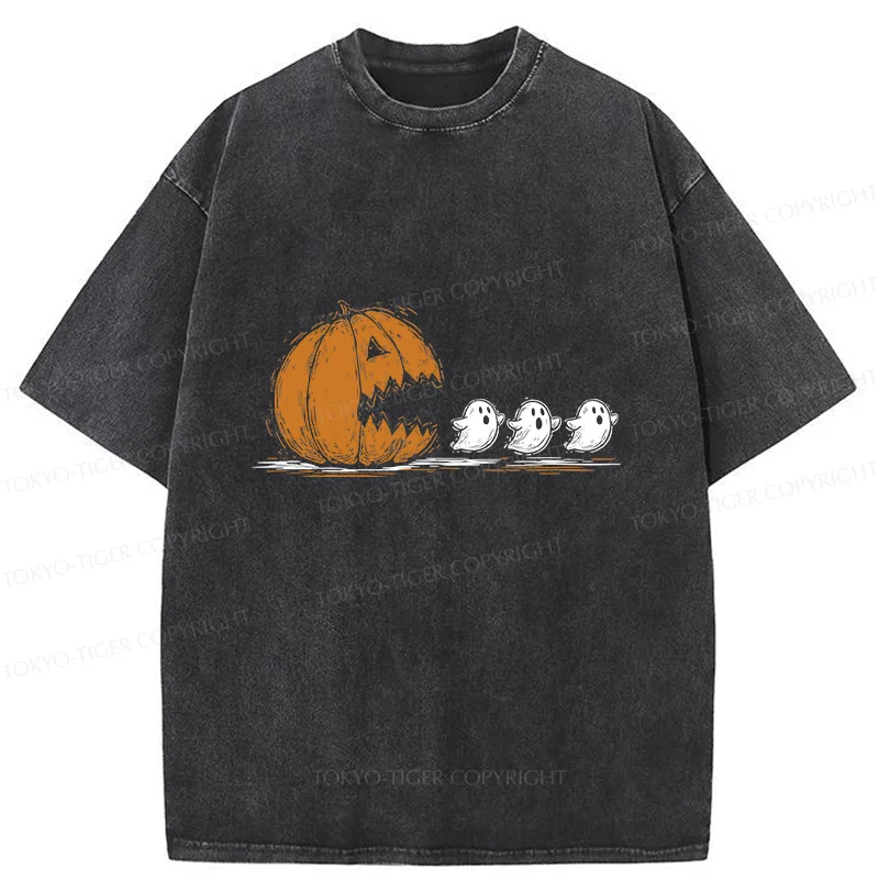 Tokyo-Tiger Halloween Game Washed T-Shirt