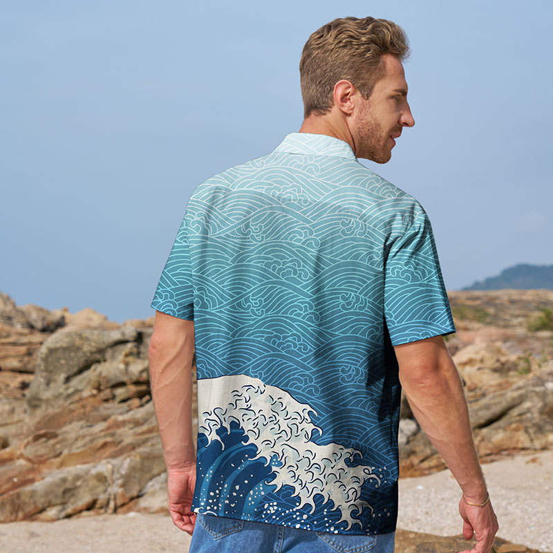 Tokyo-Tiger The Great Wave Off Fuji Aloha Hawaiian Shirt