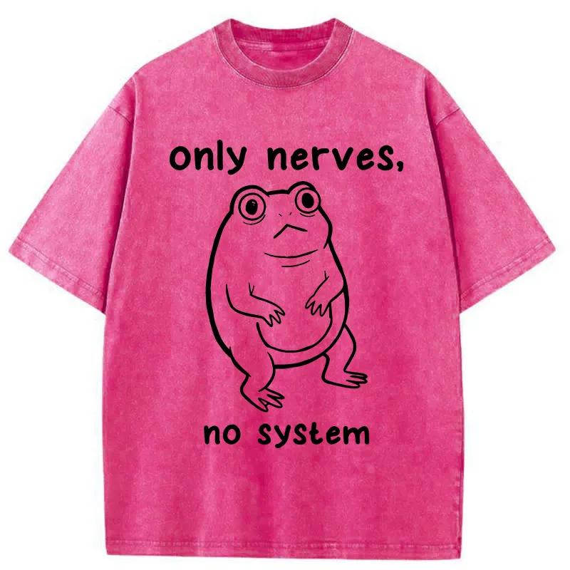 Tokyo-Tiger No System Frog Meme Washed T-Shirt