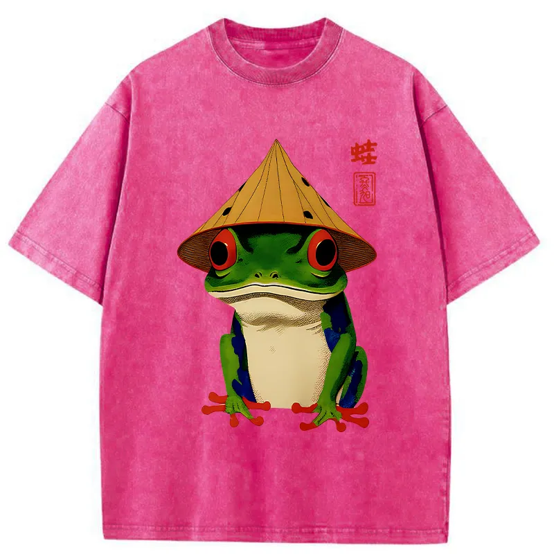 Tokyo-Tiger Japanese Poison Frog Washed T-Shirt