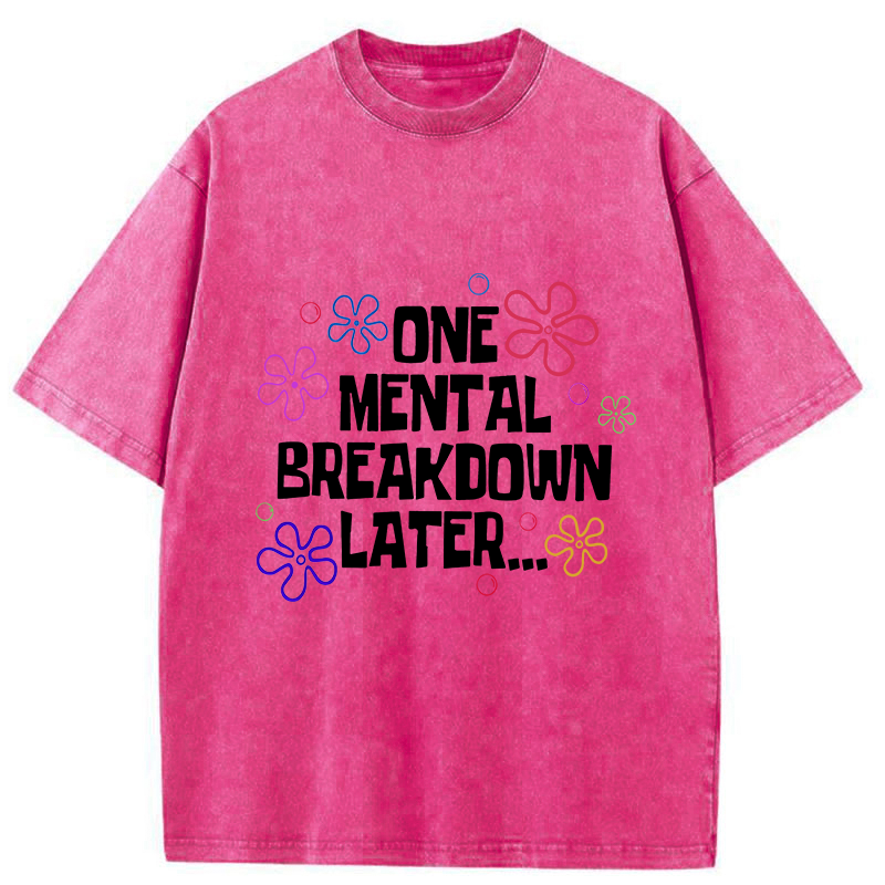 Tokyo-Tiger Mental Breakdown Flowers Washed T-Shirt