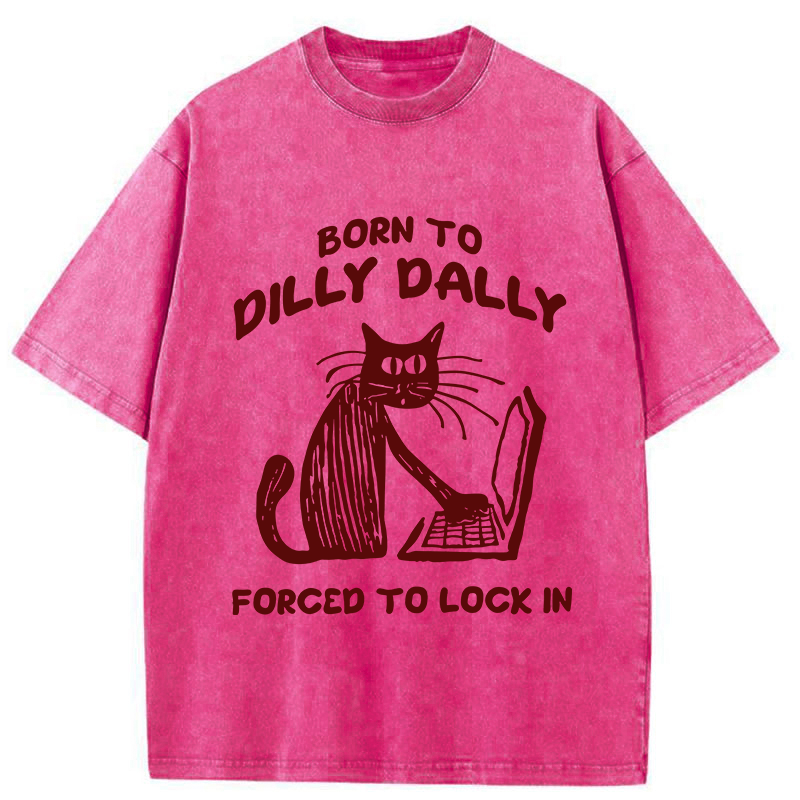 Tokyo-Tiger Born to Dilly Dally Cat Washed T-Shirt