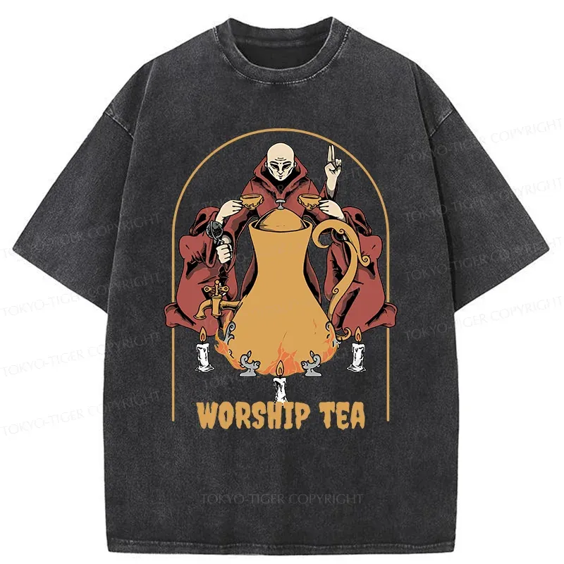 Tokyo-Tiger Tea Ceremony Washed T-Shirt