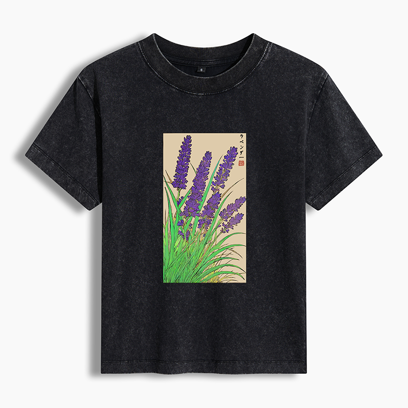 Tokyo-Tiger Japanese Lavender Women's Washed T-shirt
