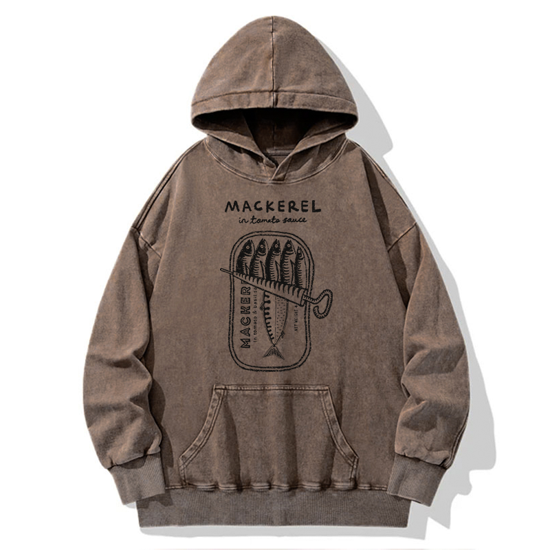 Tokyo-Tiger Mackerel In Tomato Sauce Washed Hoodie