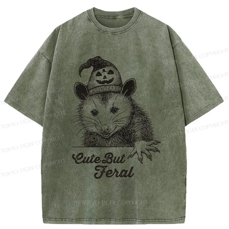 Tokyo-Tiger Halloween Possum Washed T-Shirt