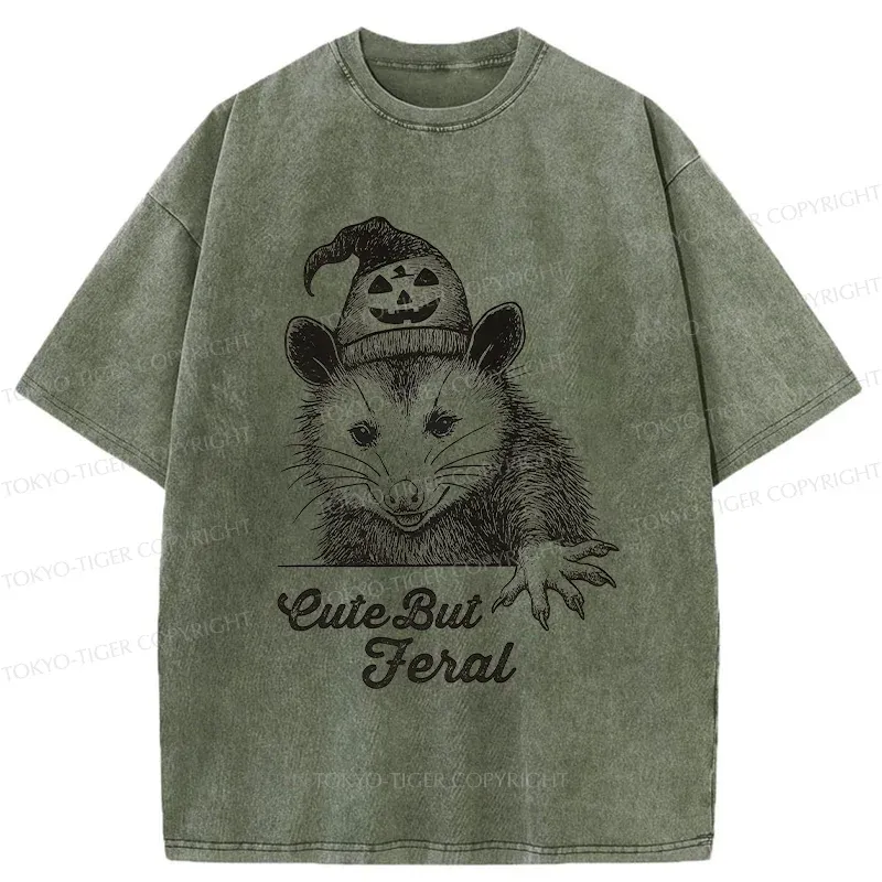 Tokyo-Tiger Halloween Possum Washed T-Shirt
