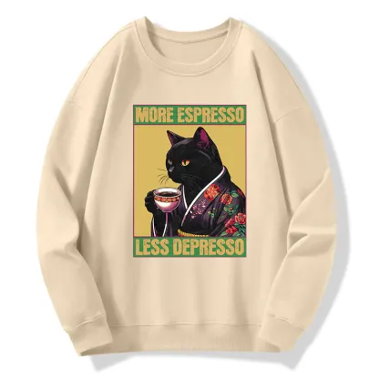 Tokyo-Tiger Up Caffeine Down Depression Classic Sweatshirt