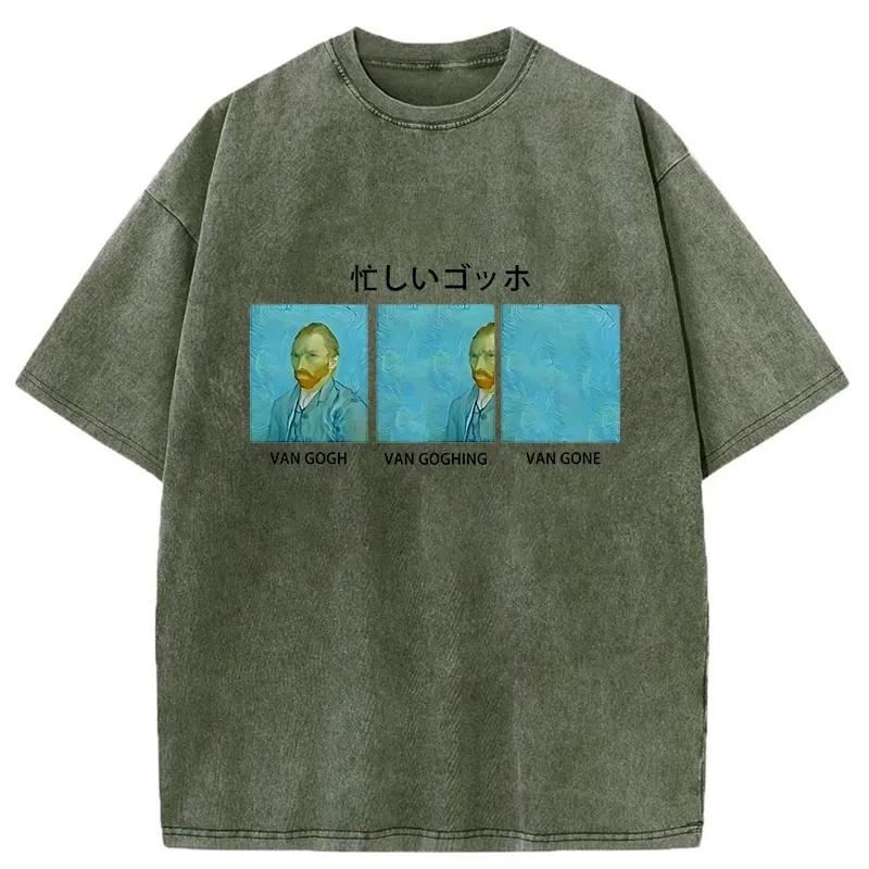 Tokyo-Tiger Busy Van Gogh Washed T-Shirt