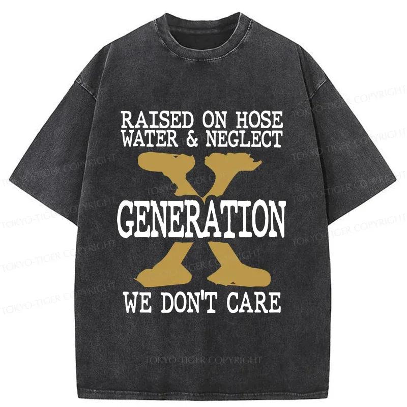 Tokyo-Tiger Generation X Funny Washed T-Shirt