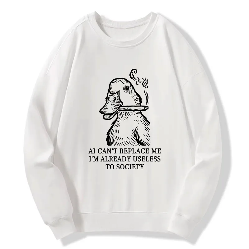 Tokyo-Tiger Smoking Duck Funny Classic Sweatshirt