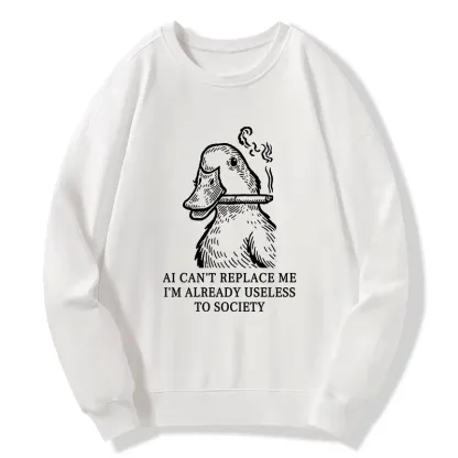 Tokyo-Tiger Smoking Duck Funny Classic Sweatshirt