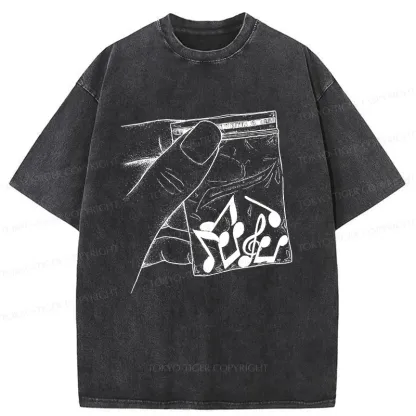 Tokyo-Tiger Music Addiction Washed T-Shirt