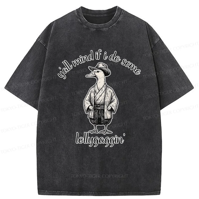 Tokyo-Tiger Stupid Samurai Goose Washed T-Shirt
