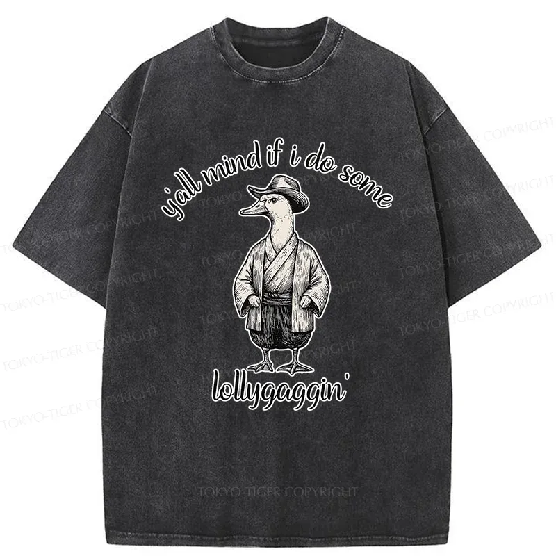 Tokyo-Tiger Stupid Samurai Goose Washed T-Shirt