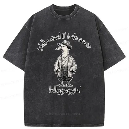 Tokyo-Tiger Stupid Samurai Goose Washed T-Shirt